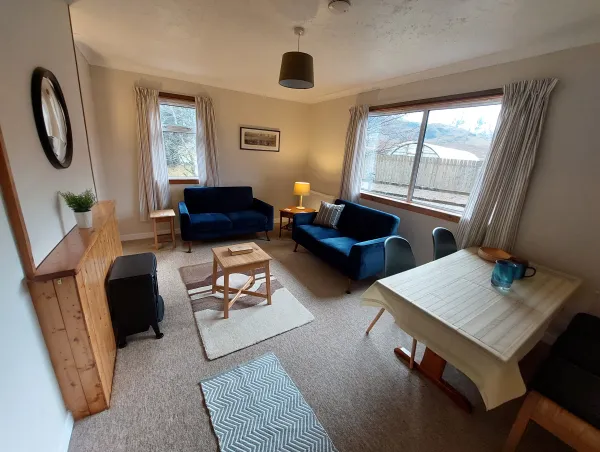 Living room with dining area